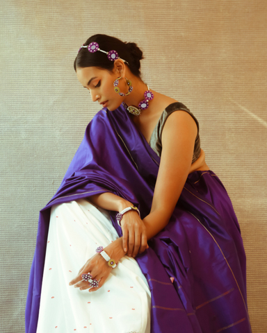Rangoli Silk Embroidery Saree In Purple Colour - SR5415648